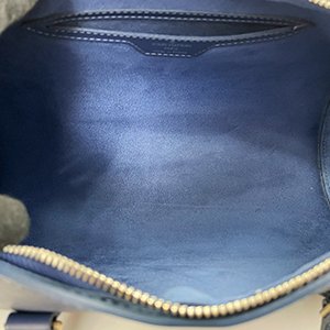 *奢華大道國際精品＊【L3286】 LV藍色EPI牛皮SOUFFLOT子母圓桶包 M52225-5