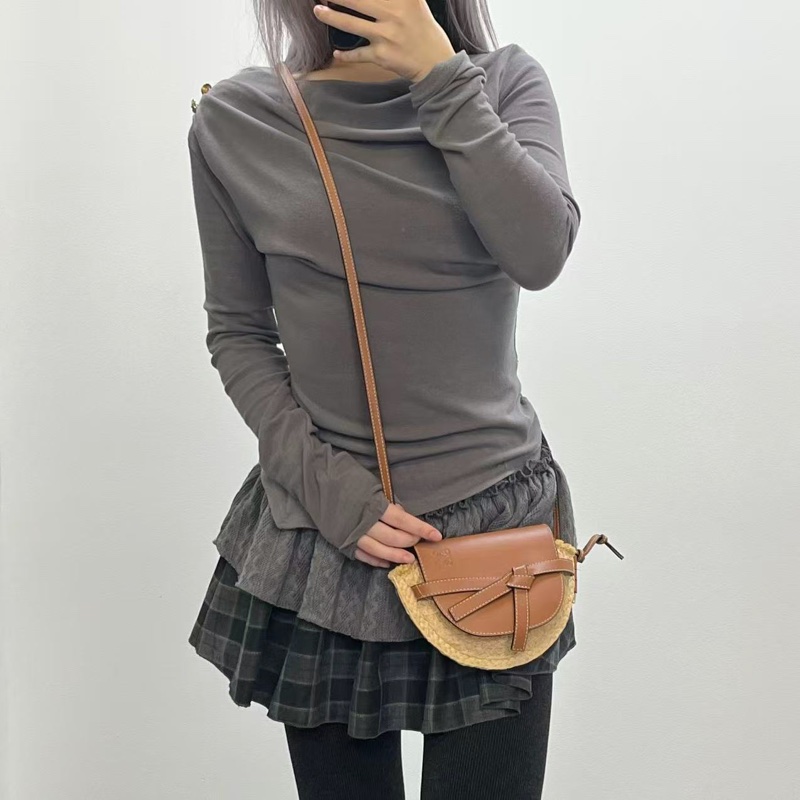 「JL精品代購」Loewe gate mini蝴蝶結馬鞍草編包-1