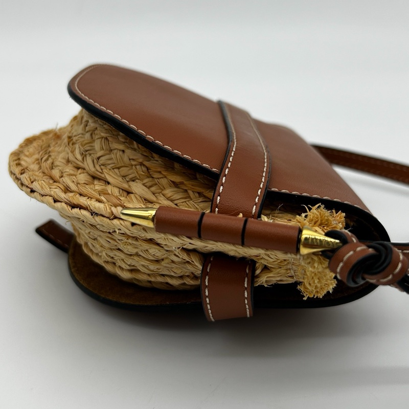 「JL精品代購」Loewe gate mini蝴蝶結馬鞍草編包-6