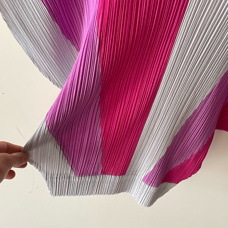 ▪️富貴選物FUGUEI▪️三宅一生PP 三拼色拼色 扇型上衣-5