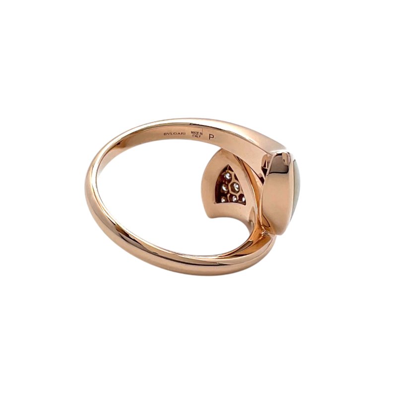 BVLGARI 寶格麗 DIVAS’ DREAM 18K 玫瑰金 珍珠母貝 鑽石 戒指-5