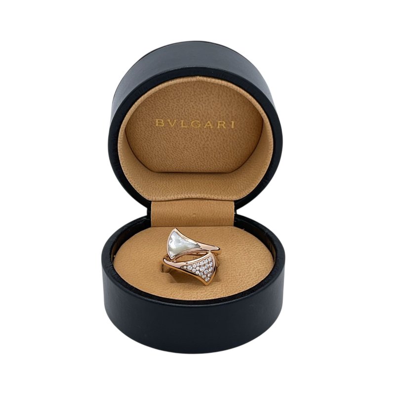 BVLGARI 寶格麗 DIVAS’ DREAM 18K 玫瑰金 珍珠母貝 鑽石 戒指-7