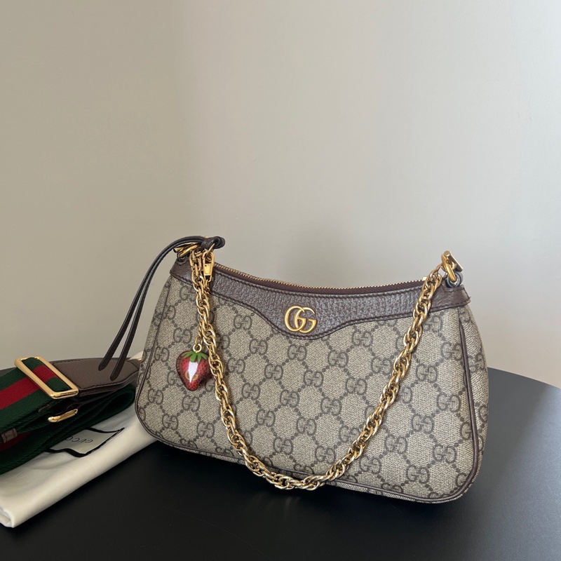 Gucci 草莓蜜蜂麻將包 單肩包-0