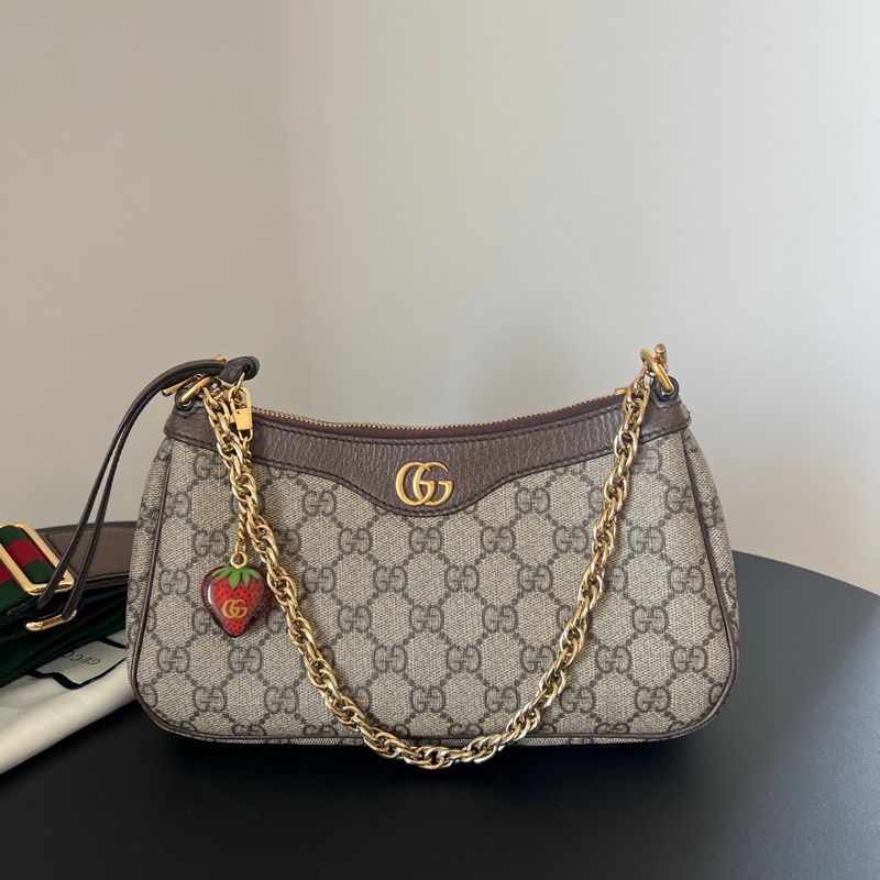 Gucci 草莓蜜蜂麻將包 單肩包-1