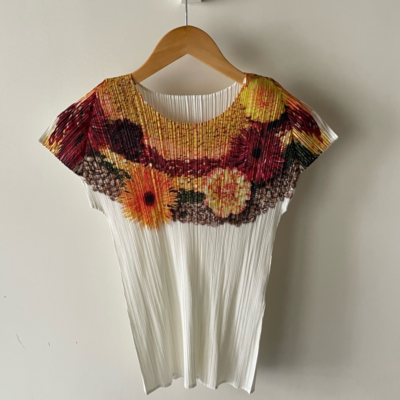 ▪️富貴選物FUGUEI▪️三宅一生PP  五穀豐登 白色短袖上衣-1