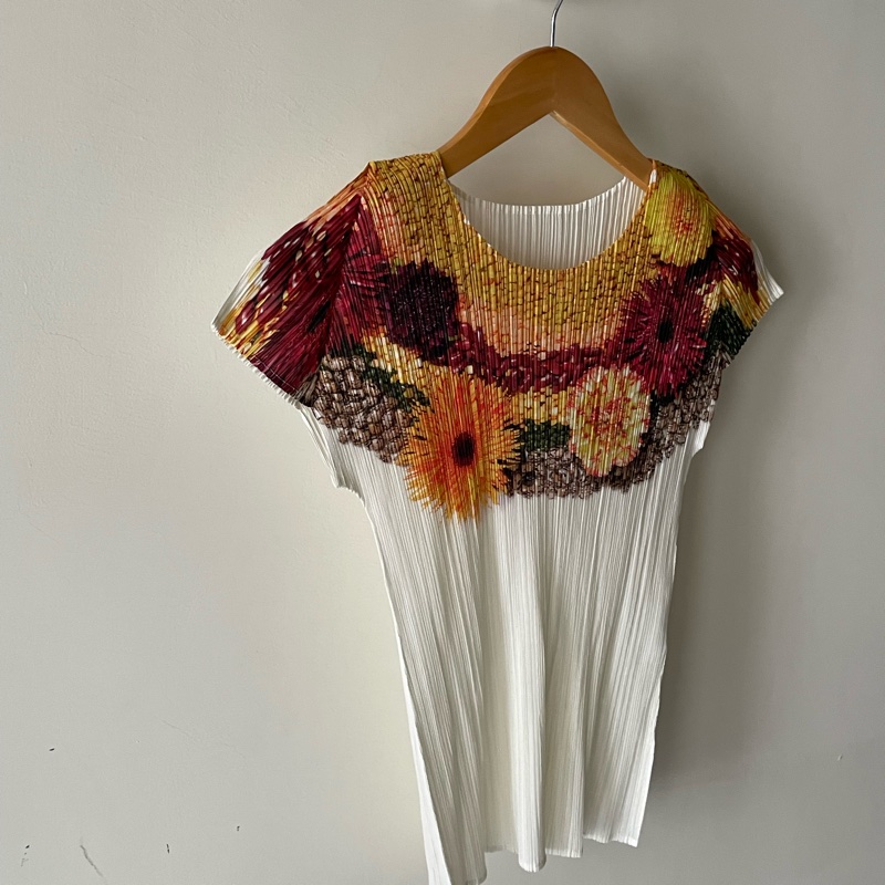 ▪️富貴選物FUGUEI▪️三宅一生PP  五穀豐登 白色短袖上衣-3