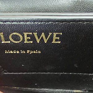 *奢華大道國際精品＊【LW219】LOEWE藍色緹花布 GOYA 卡片/零錢包-6