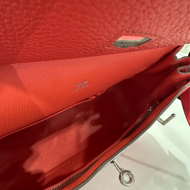 HERMES TC皮 芍藥粉 Q刻-4