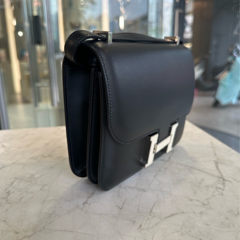HERMES BOX 白琺瑯釦康康 Z刻 黑色-1