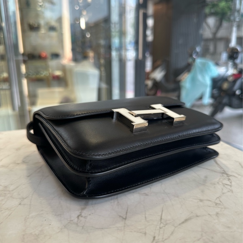 HERMES BOX 白琺瑯釦康康 Z刻 黑色-3