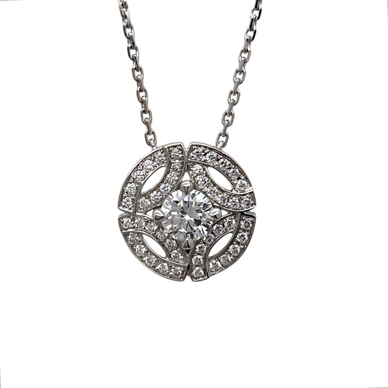 Cartier 卡地亞 Galanterie de Cartier 18K 白金 鑽石 項鏈-1