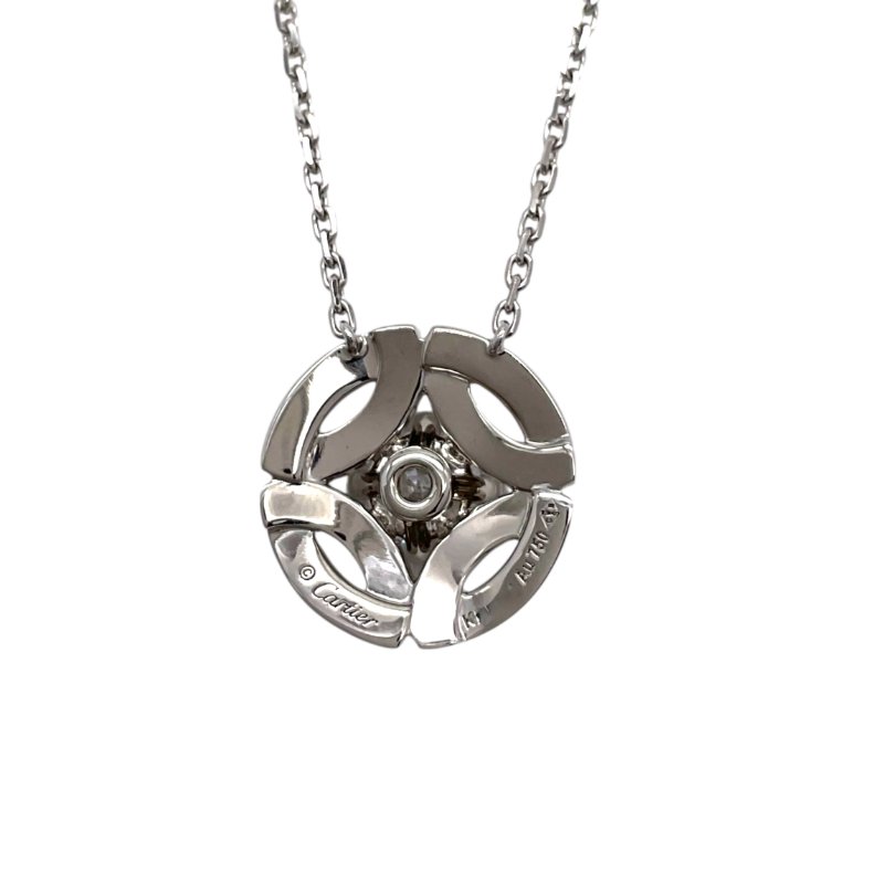 Cartier 卡地亞 Galanterie de Cartier 18K 白金 鑽石 項鏈-3