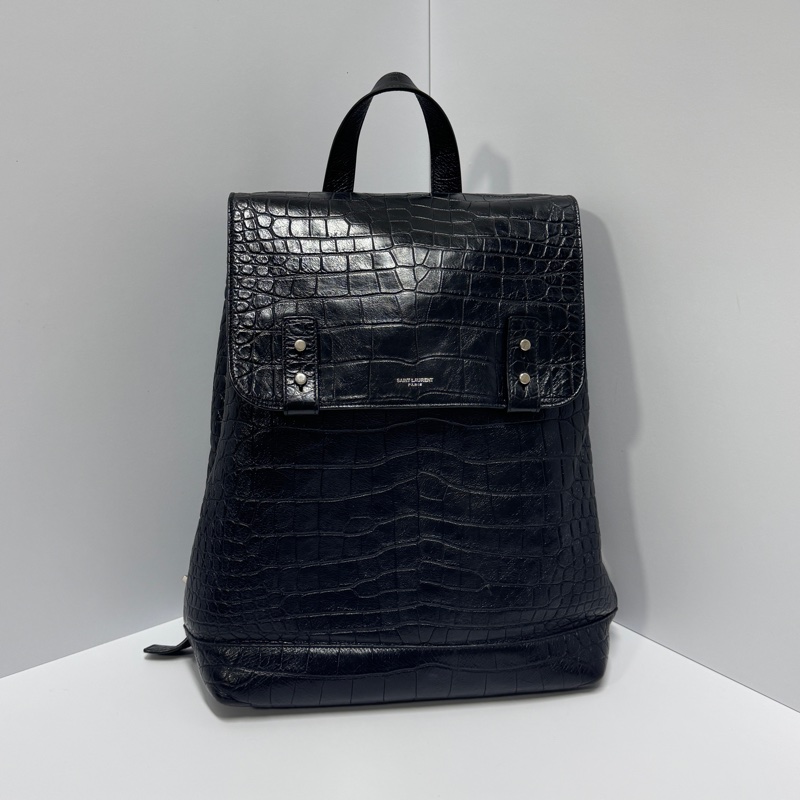 （超級新✨） YSL 聖羅蘭 鱷魚紋後背包🎒 專櫃12萬！-1