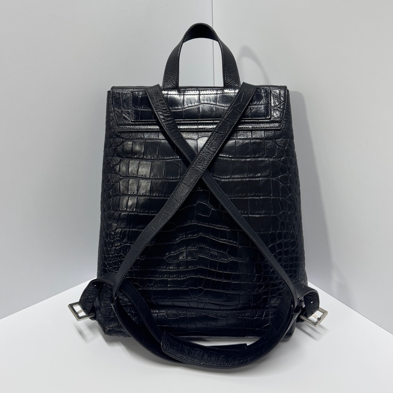 （超級新✨） YSL 聖羅蘭 鱷魚紋後背包🎒 專櫃12萬！-2