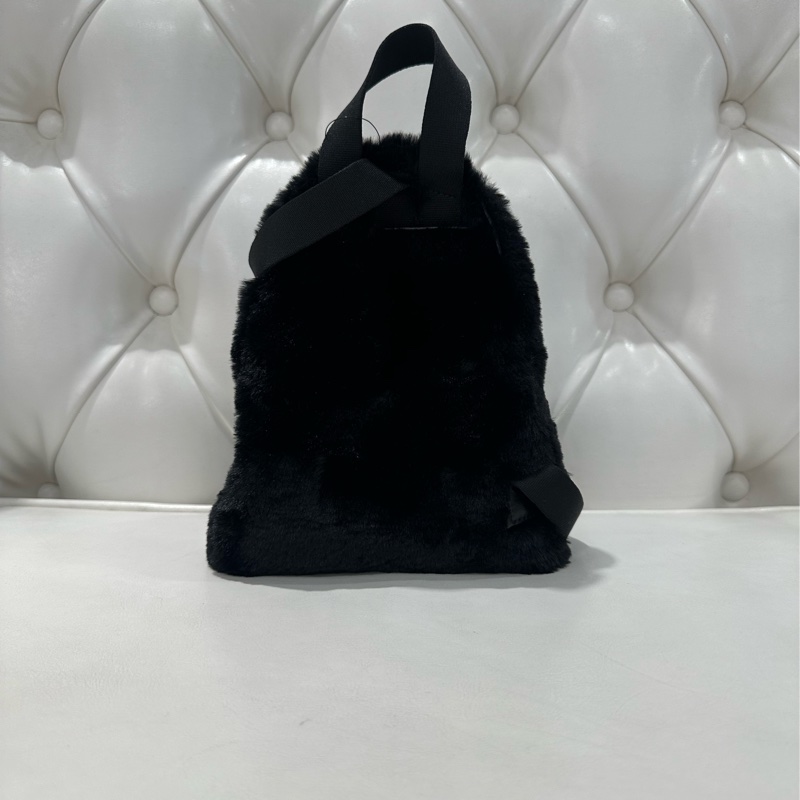 RV水鑽釦毛毛MINI小包 黑色-2