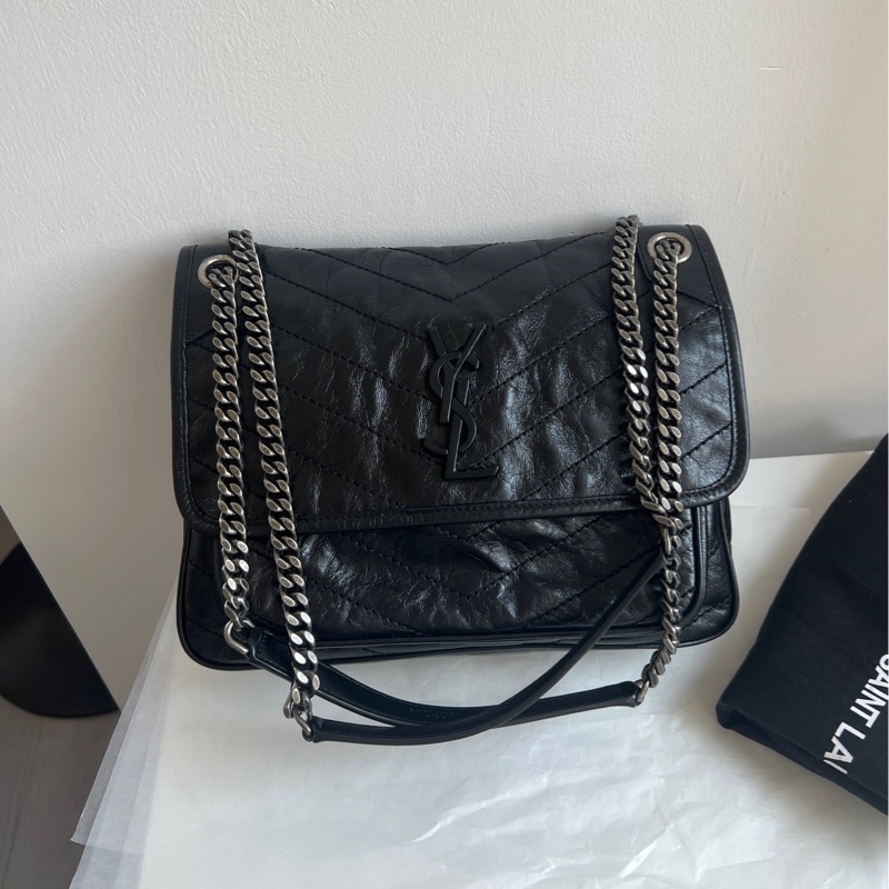 YSL 聖羅蘭 Niki黑色中號 D扣 包型超好🔥-0
