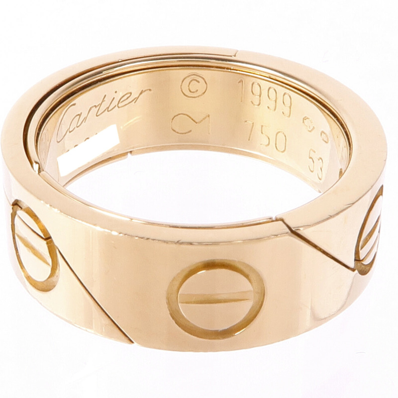 CARTIER 18K黃金Astro Love Ring戒指CARTIER#53/US#5.5-5