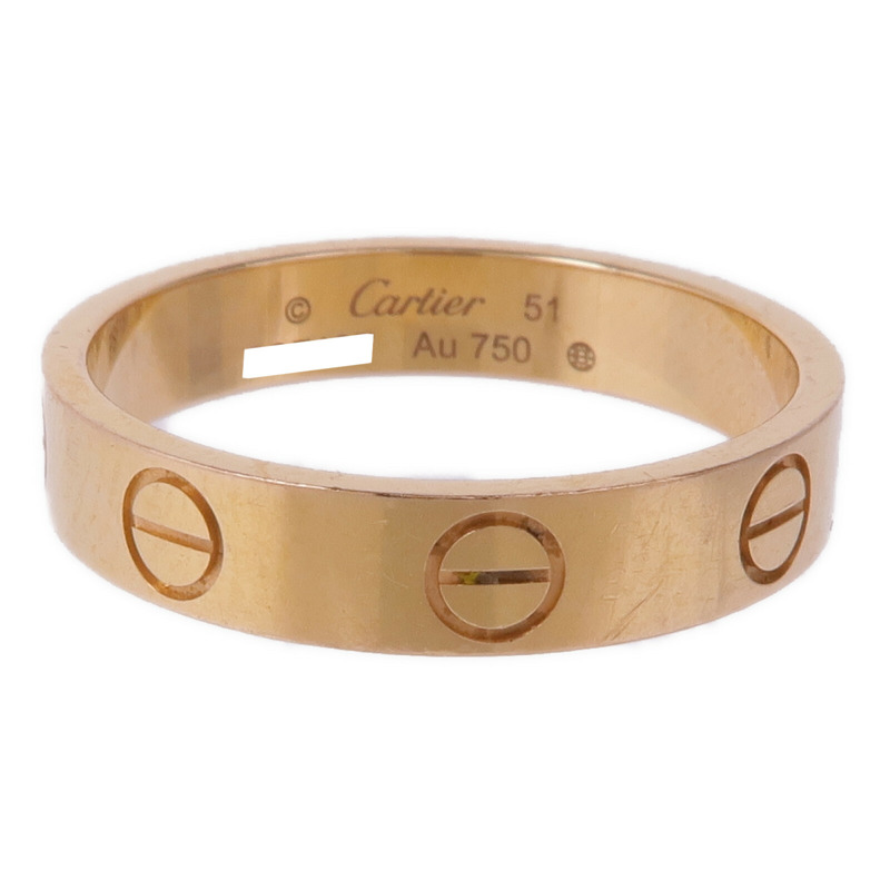 CARTIER 18K玫瑰金Love Ring戒指CARTIER#51/US#5.5-1