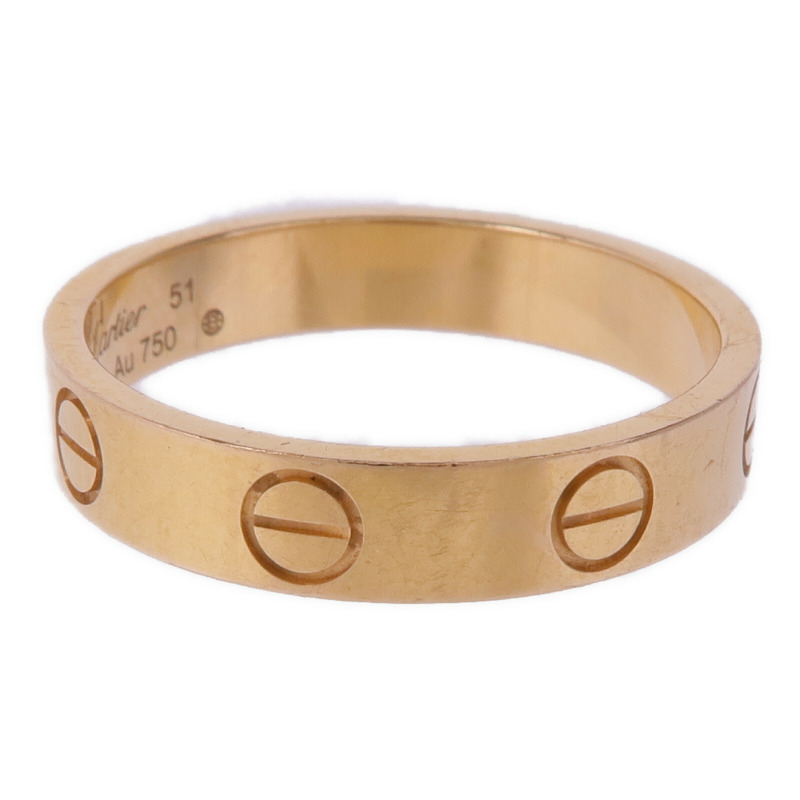 CARTIER 18K玫瑰金Love Ring戒指CARTIER#51/US#5.5-3