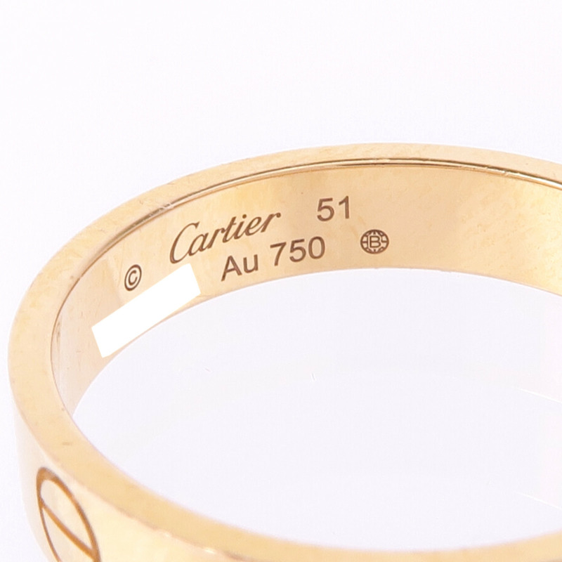 CARTIER 18K玫瑰金Love Ring戒指CARTIER#51/US#5.5-4