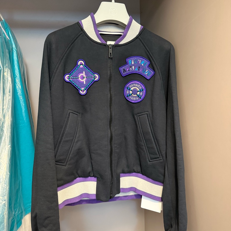 Hermes徽章棒球外套-0