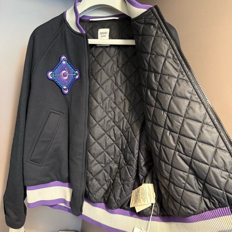 Hermes徽章棒球外套-3