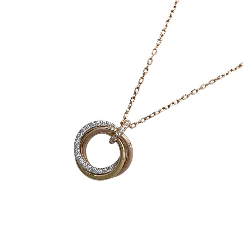 Cartier 卡地亞 Trinity 18K 鑽石 項鏈-0
