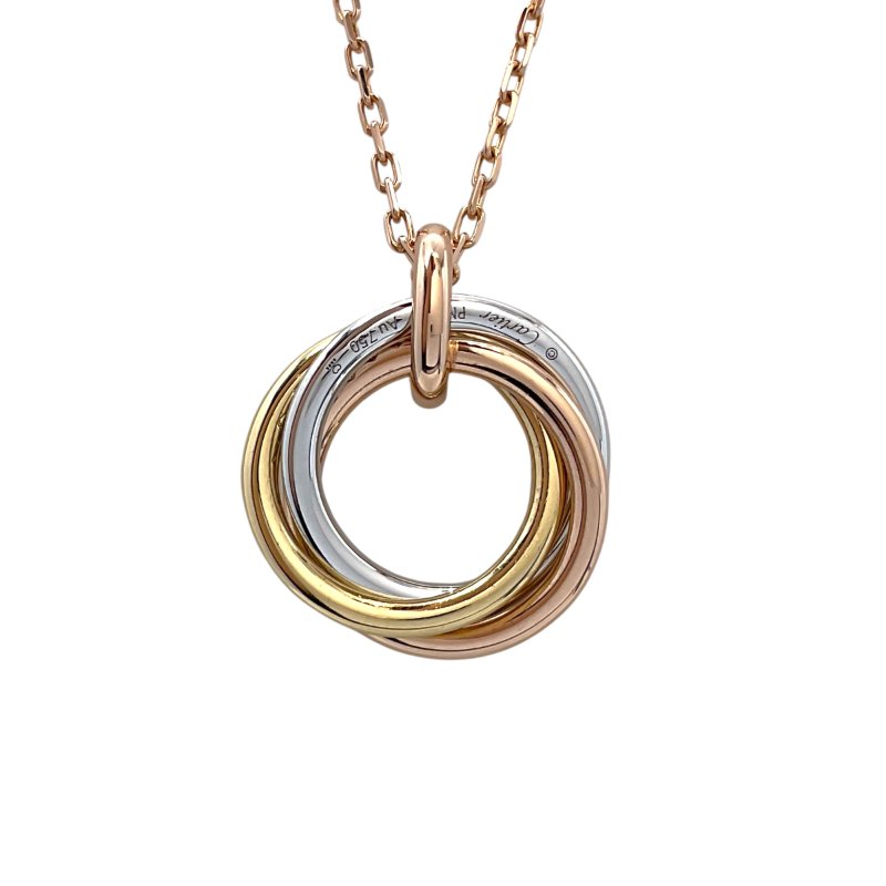 Cartier 卡地亞 Trinity 18K 鑽石 項鏈-3