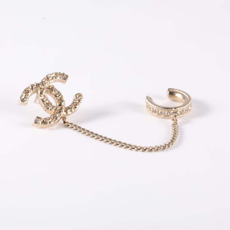 CHANEL 合金21VChanel單個耳環耳鏈帶耳夾耳環-1