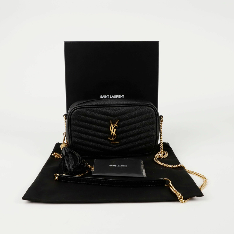 【包稅】SAINT LAURENT 612579 Lou 迷你鏈條單肩斜背包-0