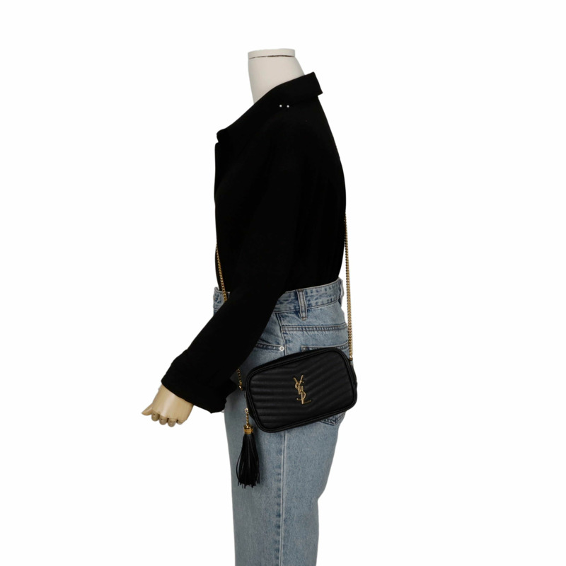 【包稅】SAINT LAURENT 612579 Lou 迷你鏈條單肩斜背包-9