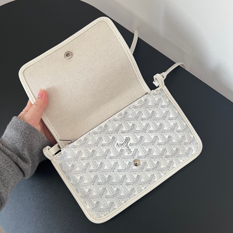GOYARD plumet 白色雙層信封包 輕便好背 肩帶可調節🔥-6