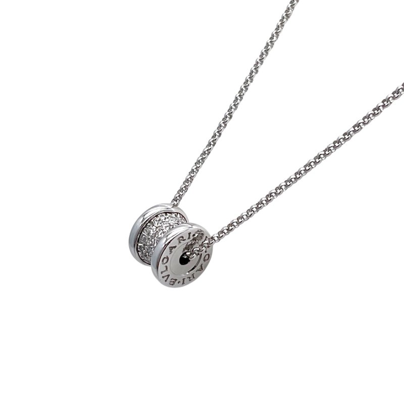 BVLGARI 寶格麗 B.zero1 18K 白金 鑽石 項鏈-2