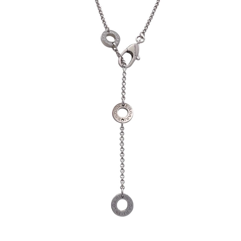 BVLGARI 寶格麗 B.zero1 18K 白金 鑽石 項鏈-3