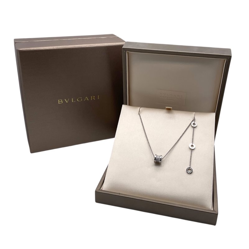 BVLGARI 寶格麗 B.zero1 18K 白金 鑽石 項鏈-5