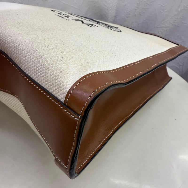 Celine 馬車Logo 印花帆布 手提袋/ 斜孭袋-13