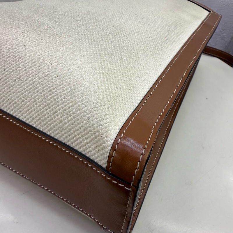 Celine 馬車Logo 印花帆布 手提袋/ 斜孭袋-15