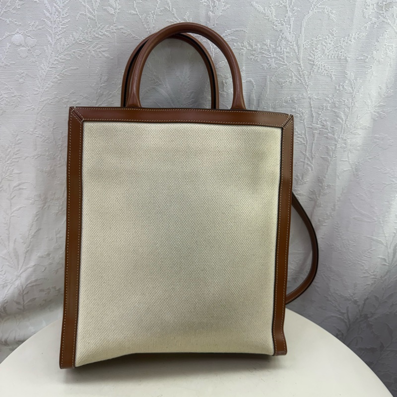 Celine 馬車Logo 印花帆布 手提袋/ 斜孭袋-18