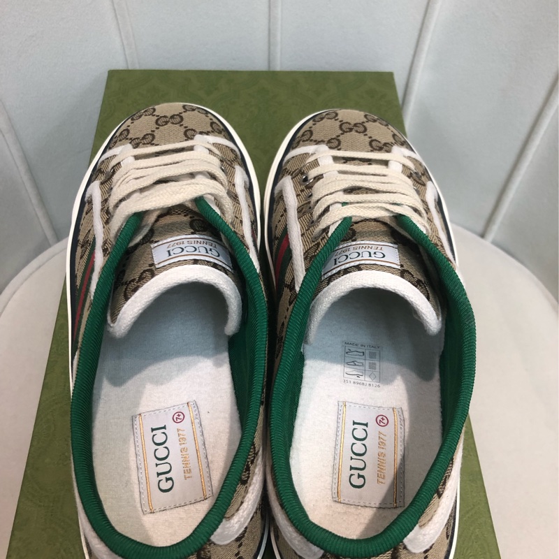 （領券立減！）Gucci 老花1977經典款男裝休閒鞋 7.5 碼 XB897-7