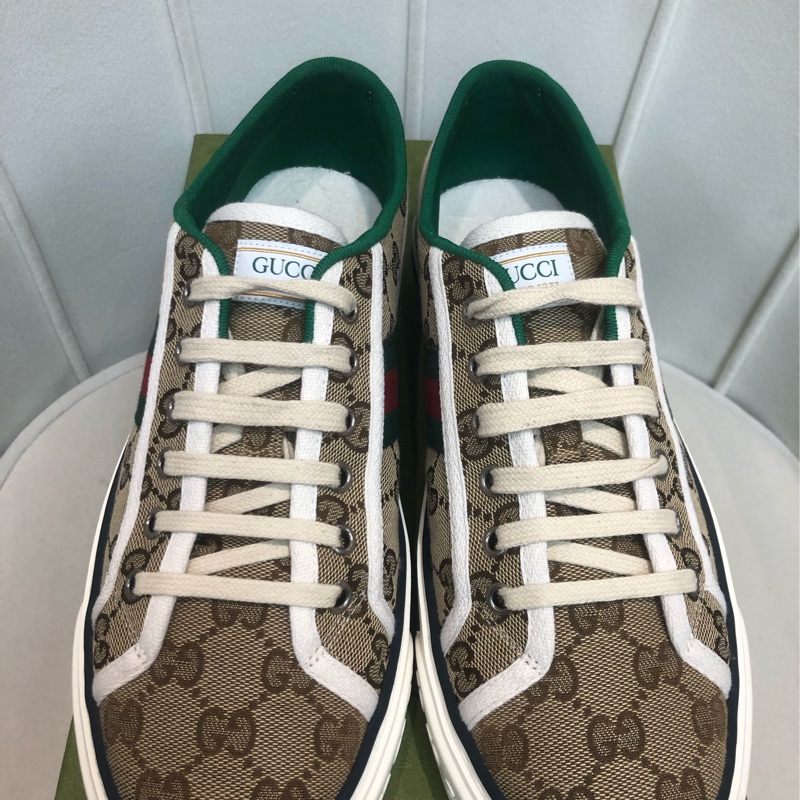 （領券立減！）Gucci 老花1977經典款男裝休閒鞋 7.5 碼 XB897-12