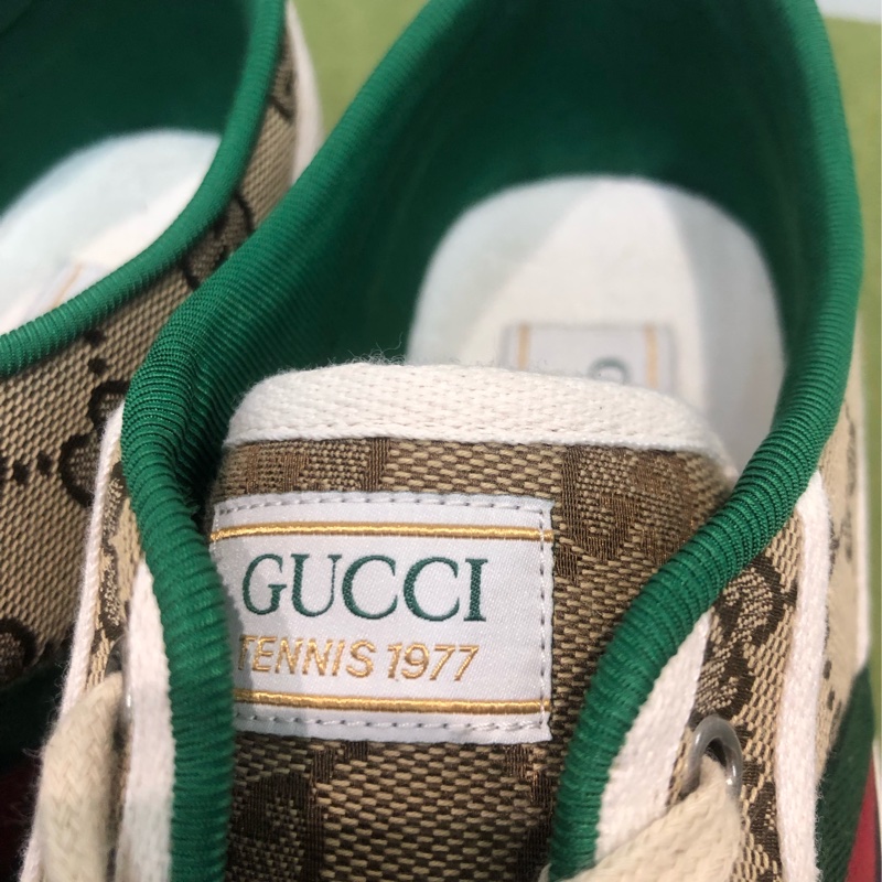 （領券立減！）Gucci 老花1977經典款男裝休閒鞋 7.5 碼 XB897-15
