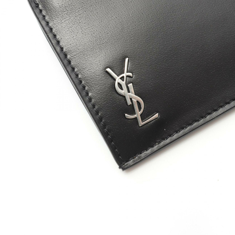 SAINT LAURENT PARIS TINY MONOGRAM 零錢包 6298991JB0E1000 黑色皮革 全新 男女通用-4