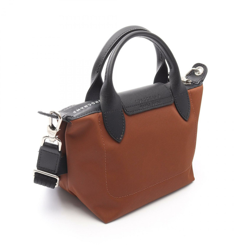 Longchamp Le Pliage Energy XS 手提包 L1500HSR203 帆布皮革 棕色 黑色 全新 女士-1