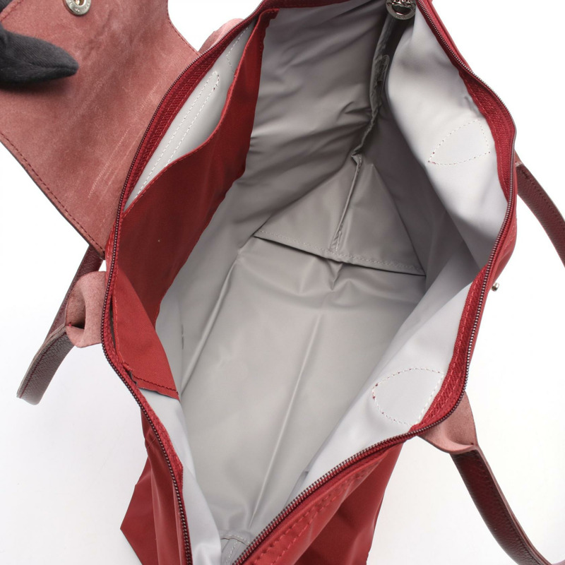 Longchamp Le Pliage 綠色 L 托特包 1899919P98 帆布皮革 波爾多紅 全新 女士-2