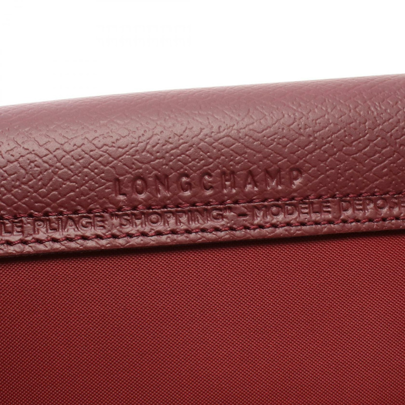 Longchamp Le Pliage 綠色 L 托特包 1899919P98 帆布皮革 波爾多紅 全新 女士-3
