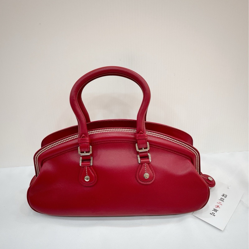 莉亞精品♡Dior 紅皮革手提包 二手-5