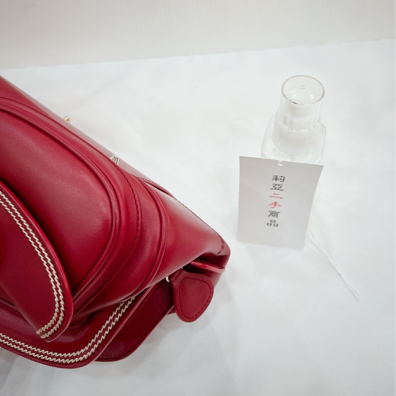 莉亞精品♡Dior 紅皮革手提包 二手-10