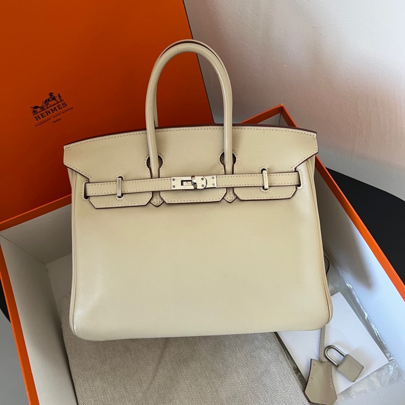 愛馬仕 birkin25 羊毛白 配件齊全🔥-0