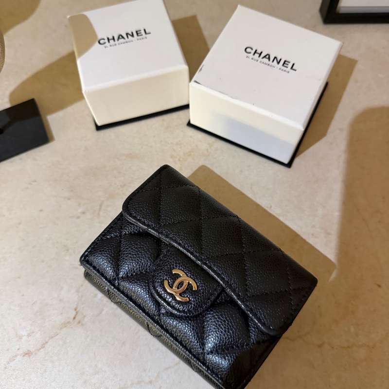 香奈兒三折迷你短夾-0