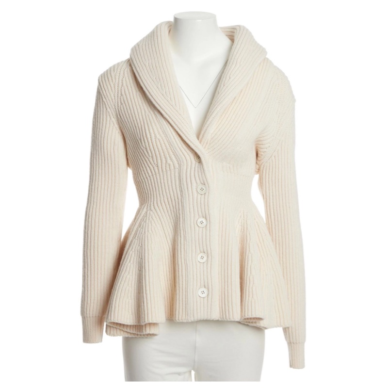 Alexander McQueen 粗針織外套（V領）-0